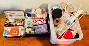 Lot Of Sewing And Knitting Supplies