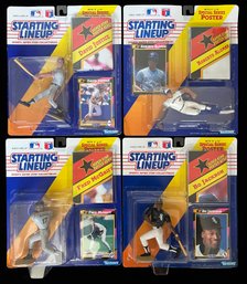 4 1992 MLB Starting Lineup Sports Superstar Collectibles W/Posters