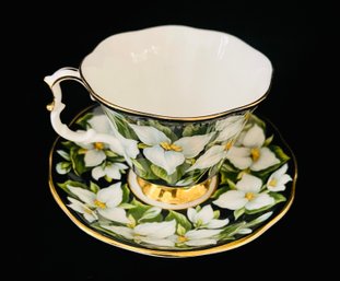 Royal Albert Bone China Provincial Flowers Trillium Teacup And Saucer