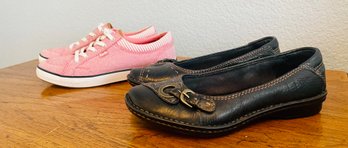 2 Pairs Of Womens Shoes Size 6 Keds And Clarks