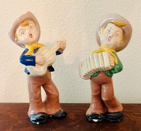 Vintage Singing Cowboys  Ceramic Figures