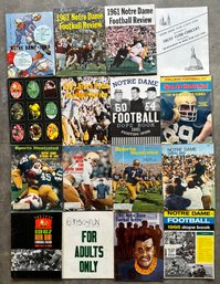 Collection Of Notre Dame Football Magazines 1960's
