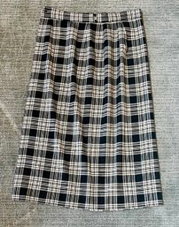 100 Wool Plaid Women's Long Skirt