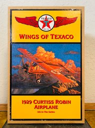 Vintage Texaco 1929 Curtiss Robin Diecast Airplane Bank By Ertl