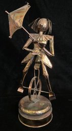 Tin Clown With Unicycle Music Box
