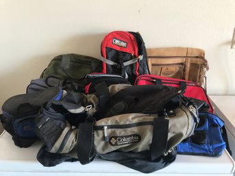 Grouping Of Bags, Incl. Columbia, Camelbak And More