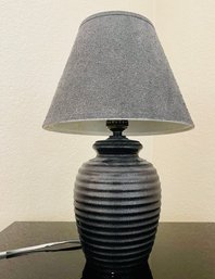 Small Spray Painted Table Lamp With Glitter Like Shade