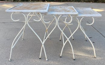 Wrought Iron Patio Nesting Tables