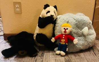 Group Of Stuffed Animals And Plushies