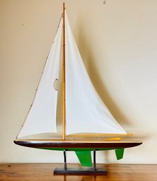 Handmade Wooden Sail Boat