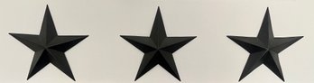 Trio Of Wall Hanging Metal Star Decorations