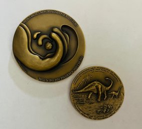 Pair Of Art Bronze Medallions