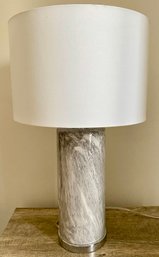 Marble Effect Ceramic Base Table Lamp 2 Of 2