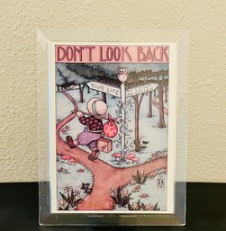 Lovely Framed 1985 Painting 'Don't Look Back'