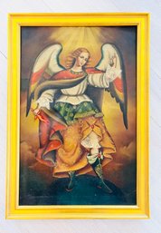 Archangel Oil Painting Cuzco Art School Peru