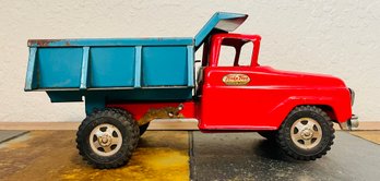 Vintage Tonka Toys Red & Blue Ford F Series Dump Truck