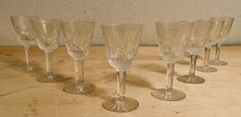 Set Of 8 Waterford Crystal Sherry Glasses