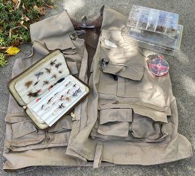 Cargo Fishing Vest And Fishing Flies