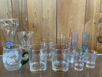 Mixed Assortment Of Drinking Glasses And Shot Glasses