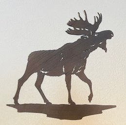 Moose Silhouette Metal Wall Decor
