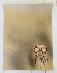 Gas Mask Textured Print