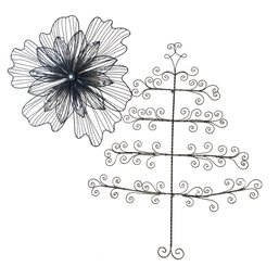 Metal Wall Hanging Tree And Flower