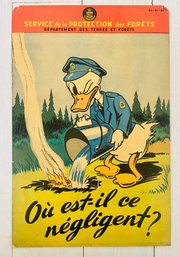 Donald Duck French Poster On Board