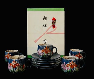 Hand Painted Orchid Tea Set