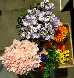 Large Lot Of Artificial Flowers For Decorating