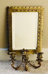 Victorian Style Wall Mirror With Candelabra