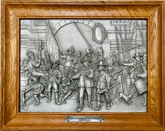 J.A.Wennekes WMF Zinn ' The Night Watch ' Pewter Art By Rembrandt Van Rijn