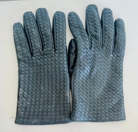 Pair Of Woven Leather Gloves