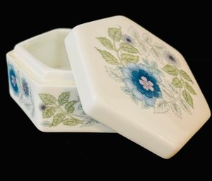 Wedgwood Bone China Clementine Hexagon Shape Trinket Box