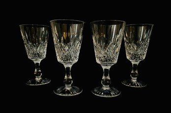 4 Stuart Crystal Goblets In Case