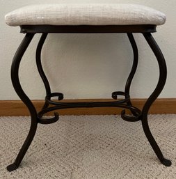 Great Wrought Iron Upholstered Bench