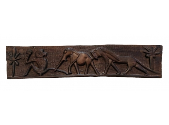 Gorgeous Hand Carved Wood African Safari Animals Wall Decor