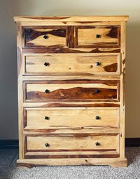 6 Drawer Natural Wood Dresser