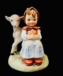 Rare Goebel Hummel Figurine Girl With Lamb