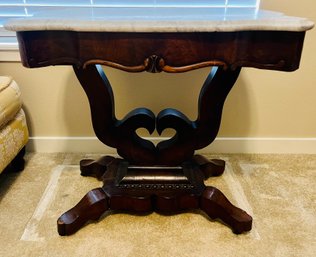 Empire Style Marble Top Parlor Table