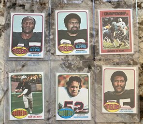 1976 Topps Trading Cards Including Franco Harris, Mel Blount And Ken Stabler