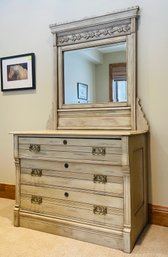 Eastlake Wood 3 Drawer Dresser With Mirror