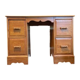 Wooden Vanity With Mirror