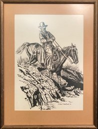 Dale Crawford Signed Pen Drawing