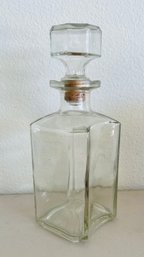 Vintage Clear Glass Liquor Decanter