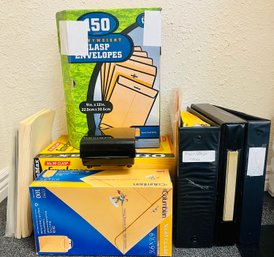 Variety Of New Office Supplies And Mailing Envelopes