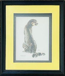 Vintage Kushner Shadow Box With African Cheetah Print
