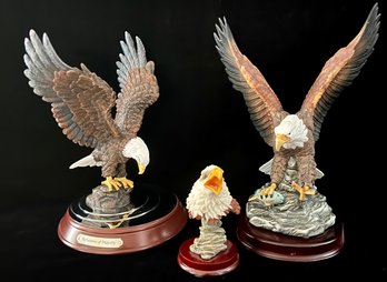 The Bradford Exchange Reflections Of Majesty Eagle Sculpture & A Resin Eagle In Flight