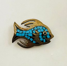 Mexico Silver Fish Pin- 16.4 Grams