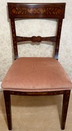 Dutch Marquetry Inlaid Side Chair, 19th Century