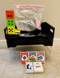 Assortment Of Card Decks And Small Games